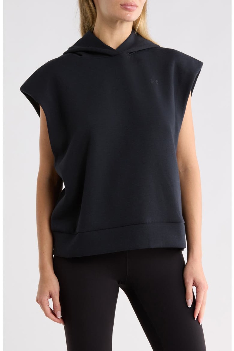 NWT Under Armour Women's Sportswear Fleece Sleeveless Hoodie in Black size XS